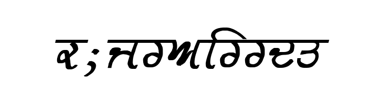 GurmukhiLys 030 Bold Italic  Free Fonts Download