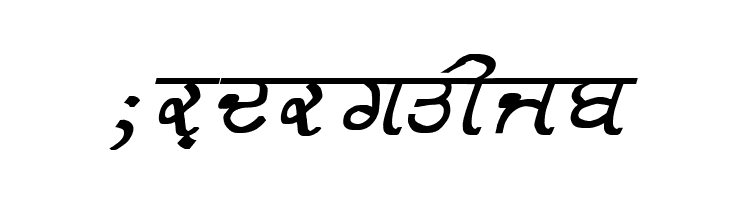 GurmukhiLys 030 Bold Italic  Free Fonts Download