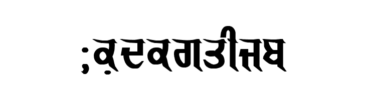 GurmukhiLys 040 Bold  Free Fonts Download