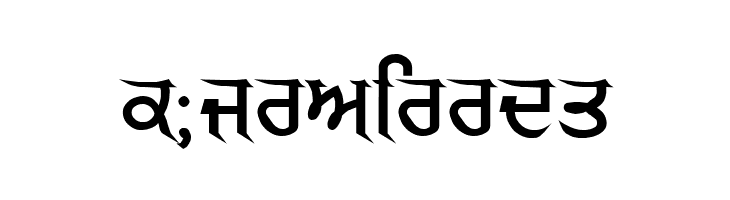 GurmukhiLys 040 Wide  Free Fonts Download