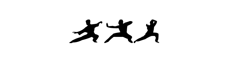 Tai-Chi Silhouette  Free Fonts Download