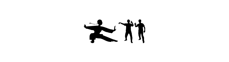 Tai-Chi Silhouette  Free Fonts Download