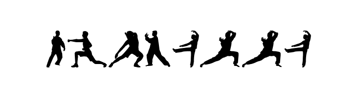 Tai-Chi Silhouette  Free Fonts Download