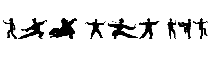 Tai-Chi Silhouette  Free Fonts Download