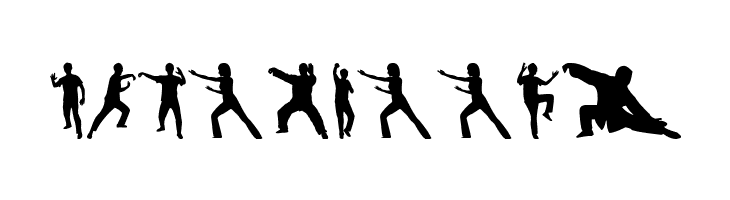 Tai-Chi Silhouette  Free Fonts Download