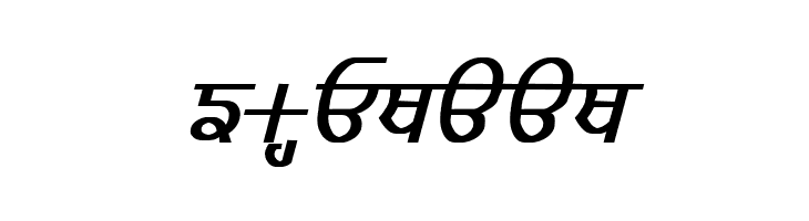 GurmukhiLys 020 Bold Italic  Free Fonts Download