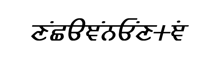 GurmukhiLys 020 Bold Italic  Free Fonts Download