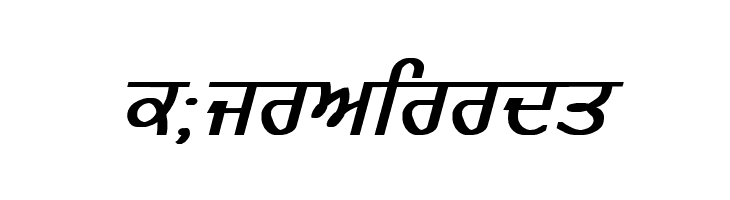 GurmukhiLys 020 Bold Italic  Free Fonts Download