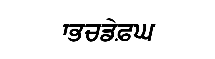 Punjabi  Bold Italic  Free Fonts Download