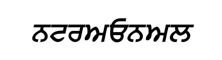 Punjabi  Bold Italic  Free Fonts Download