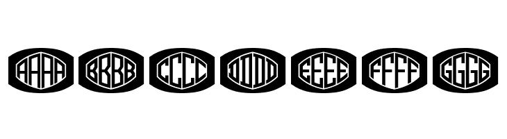 Bulged Monogram Flat Regular  Free Fonts Download