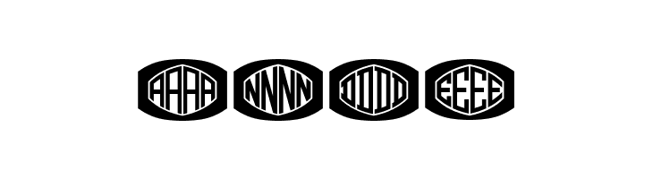 Bulged Monogram Flat Regular  Free Fonts Download