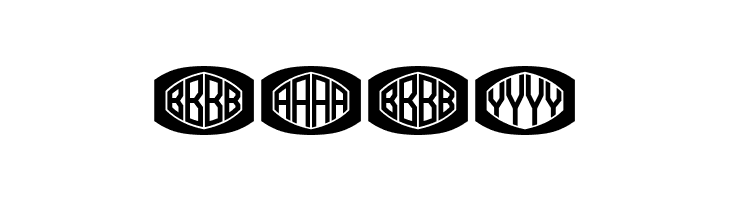 Bulged Monogram Flat Regular  Free Fonts Download