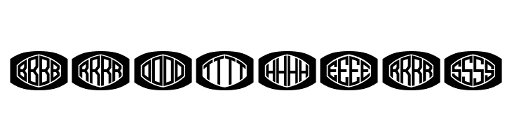 Bulged Monogram Flat Regular  Free Fonts Download