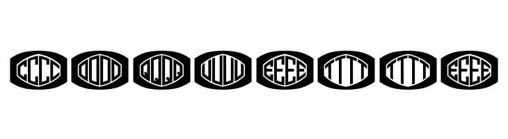 Bulged Monogram Flat Regular  Free Fonts Download