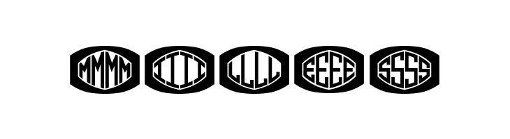 Bulged Monogram Flat Regular  Free Fonts Download