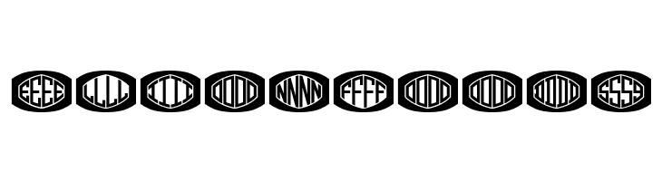 Bulged Monogram Flat Regular  Free Fonts Download