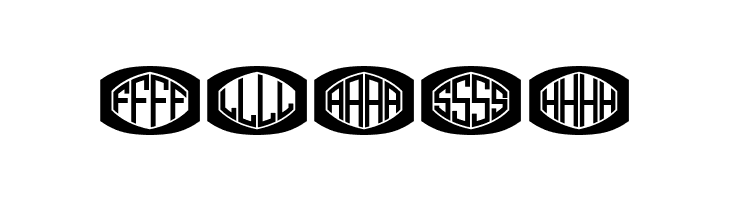 Bulged Monogram Flat Regular  Free Fonts Download