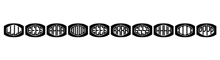 Bulged Monogram Flat Regular  Free Fonts Download