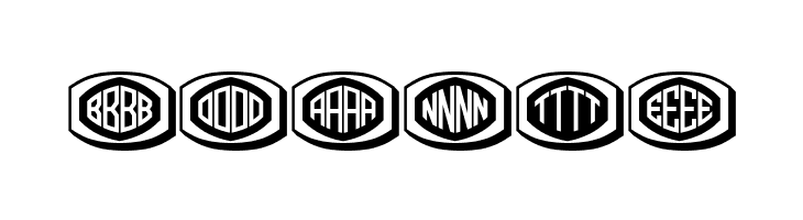 Bulged Monogram Regular  Free Fonts Download