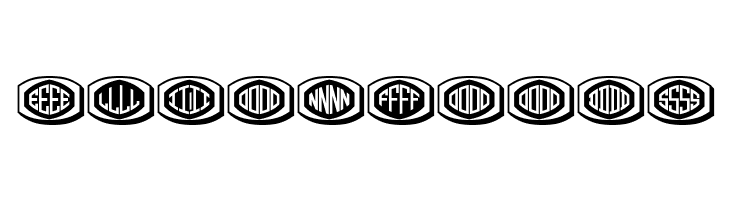 Bulged Monogram Regular  Free Fonts Download