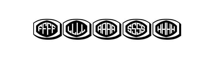 Bulged Monogram Regular  Free Fonts Download