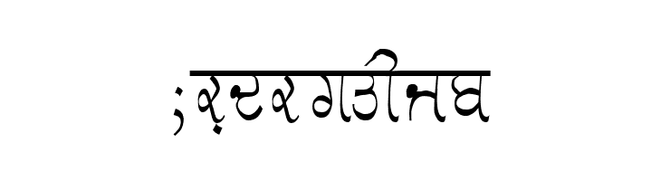 GurmukhiLys 030 Condensed  Free Fonts Download