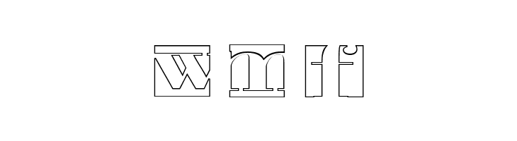 Negative Space Hollow Regular  Free Fonts Download
