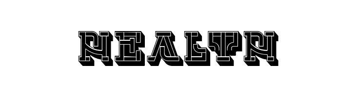 UKAMENO 3D Flat Regular  Free Fonts Download