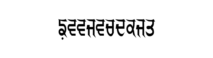 GurmukhiLys 040 Condensed  Free Fonts Download