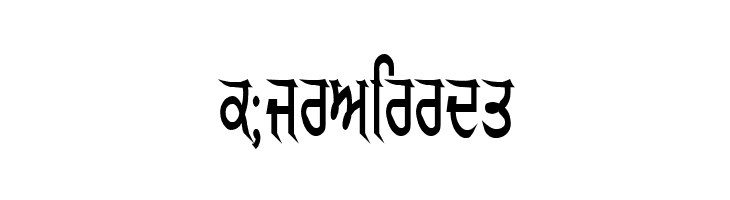 GurmukhiLys 040 Condensed  Free Fonts Download