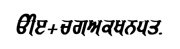 GurmukhiLys 040 Bold Italic  Free Fonts Download