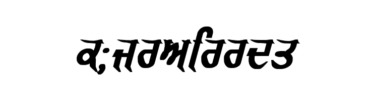 GurmukhiLys 040 Bold Italic  Free Fonts Download