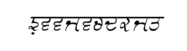 GurmukhiLys 030 Italic  Free Fonts Download