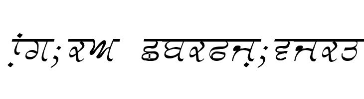 GurmukhiLys 030 Italic  Free Fonts Download