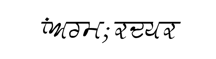 GurmukhiLys 030 Italic  Free Fonts Download