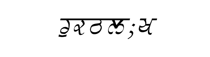 GurmukhiLys 030 Italic  Free Fonts Download