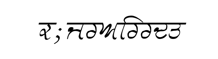 GurmukhiLys 030 Italic  Free Fonts Download