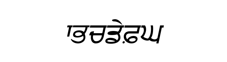 Punjabi  Italic  Free Fonts Download