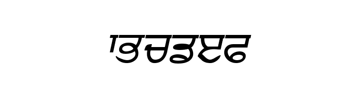 Punjabi  Italic  Free Fonts Download