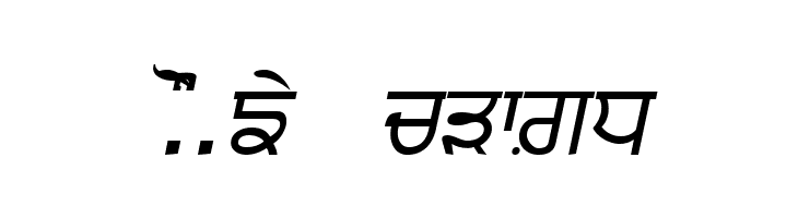 Punjabi  Italic  Free Fonts Download