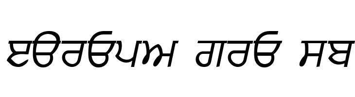Punjabi  Italic  Free Fonts Download