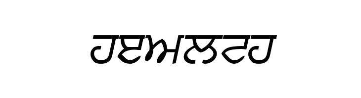 Punjabi  Italic  Free Fonts Download