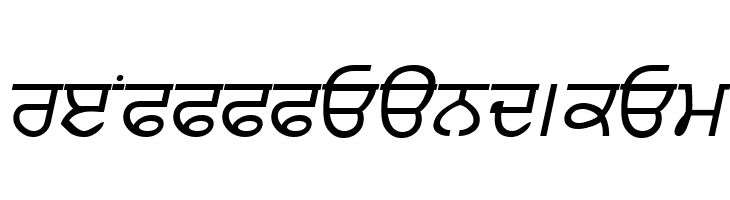 Punjabi  Italic  Free Fonts Download