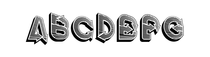 Fangxiang 3D Slant Multiline Regular  Free Fonts Download