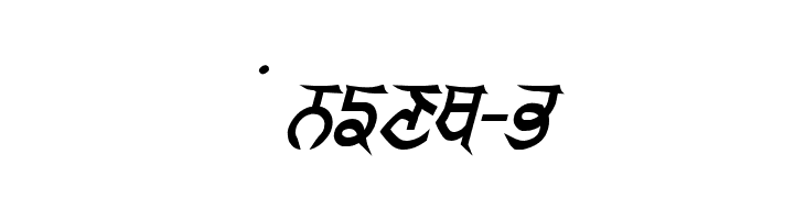 GurmukhiLys 040 Italic  Free Fonts Download