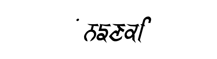 GurmukhiLys 040 Italic  Free Fonts Download