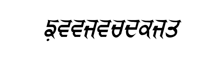 GurmukhiLys 040 Italic  Free Fonts Download