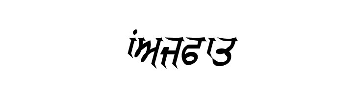 GurmukhiLys 040 Italic  Free Fonts Download