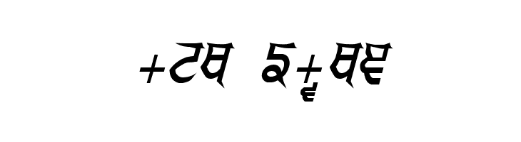 GurmukhiLys 040 Italic  Free Fonts Download